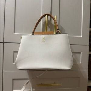 Genuine Italian white leather bag